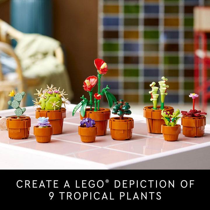 LEGO Icons Juego de Construcción de Plantas Pequeñas Regalo Decorativo Para Adultos - Imagen 3
