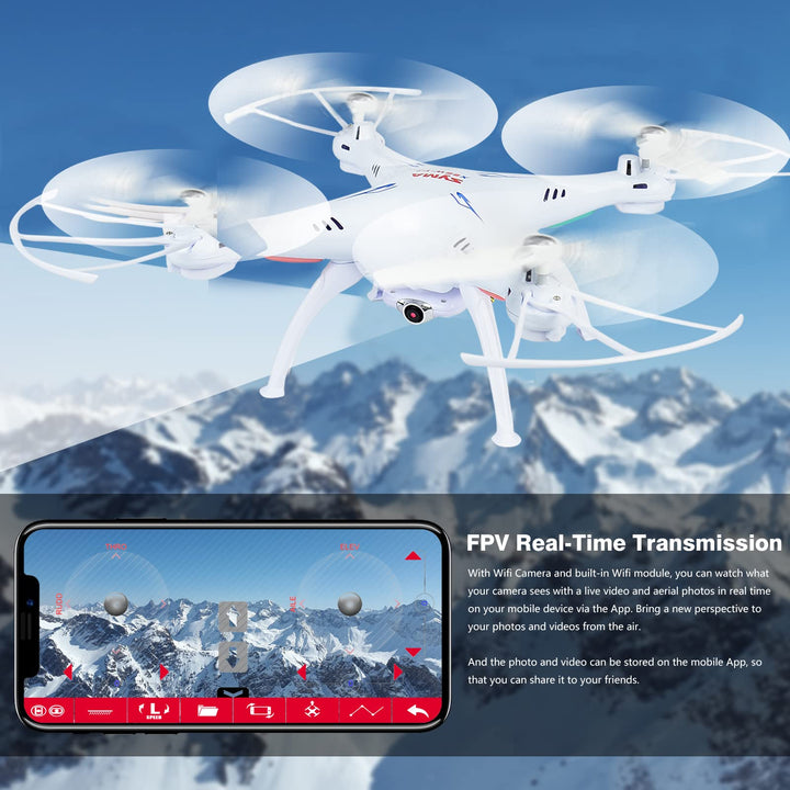 Drone Syma X5sw Cámara Hd White Con Una Batería Y 2.4ghz - Imagen 2