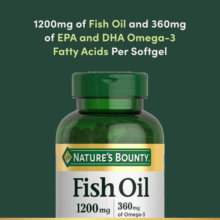 Aceite De Pescado 1200 Mg 360 Mcg Omega 3 Nature's Bounty 200 Capsulas - Imagen 3