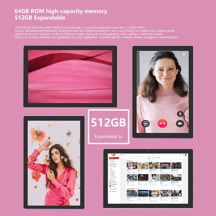 Tablet 10 Pulgadas 2 En 1 Con Teclado Y Mouse Perfecta Para Trabajo Y Entretenimiento - Imagen 4