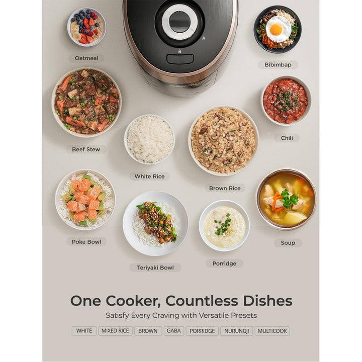 Arrocera Cuckoo CRP-P1009SB 2.5L 12 Programas Cocina Hasta 20 Tazas - Imagen 3