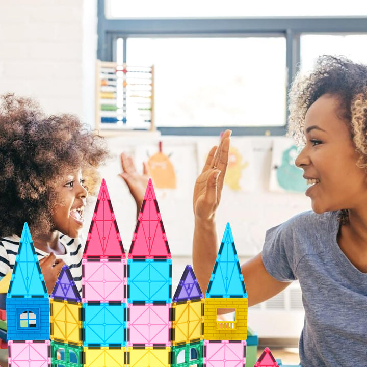 Juego De Bloques Magnéticos 3D Educativos Para Niños Construcción Y Creatividad - Imagen 6