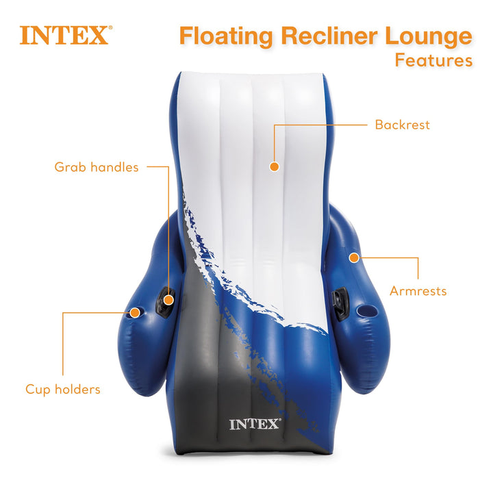 Salón Inflable Reclinable Flotante Intex, 71 X 53 Pulgadas, - Imagen 5