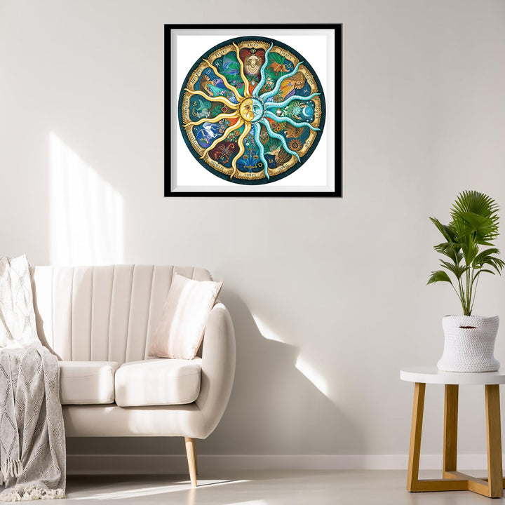 Rompecabezas Horóscopo Zodiaco 1000 Piezas Diseño Redondo Relajante Y Decorativo - Imagen 6