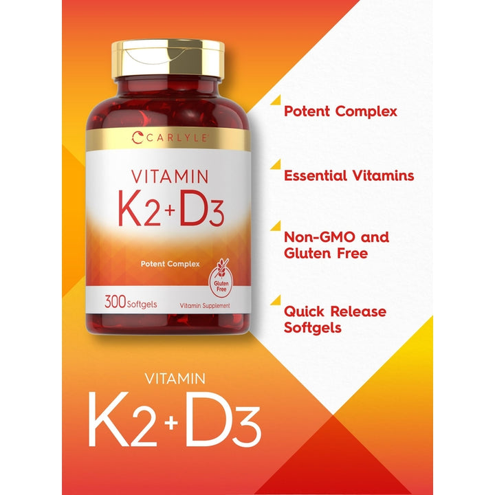 Suplemento De Vitamina K2 Mk7 Y D3 300 Cápsulas Salud Óptima - Imagen 4