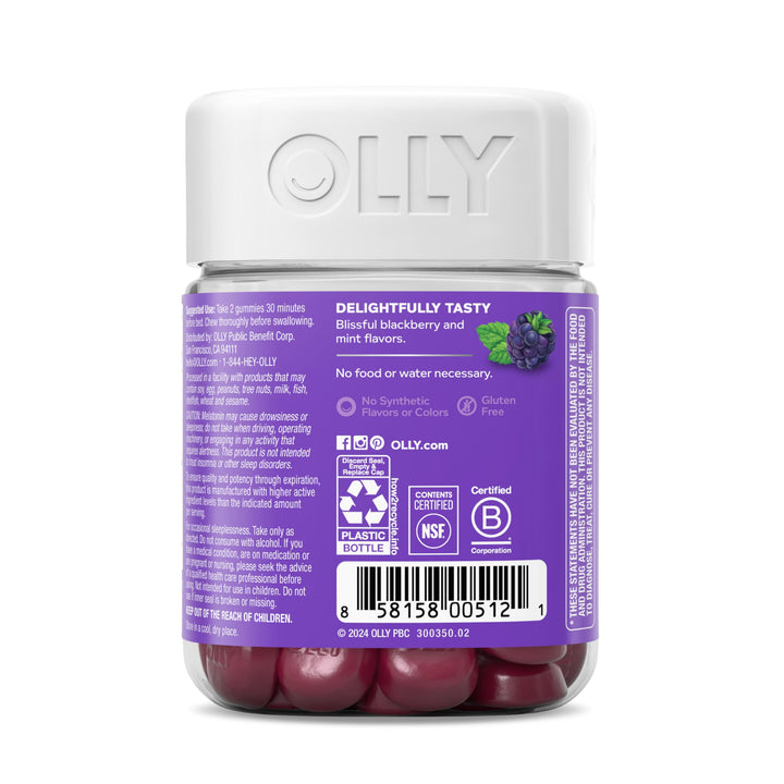 OLLY Sleep Gummy Melatonina 3mg L-Theanine Chamomile Ayuda a Dormir Naturalmente - Imagen 9