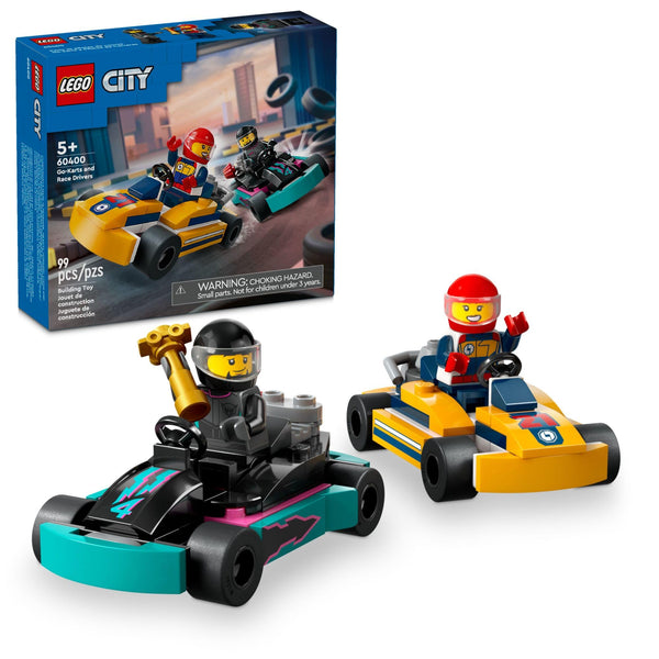 Lego City Juego Go-Karts Con 2 Minifiguras Pilotos Ideal Niños - Imagen 1