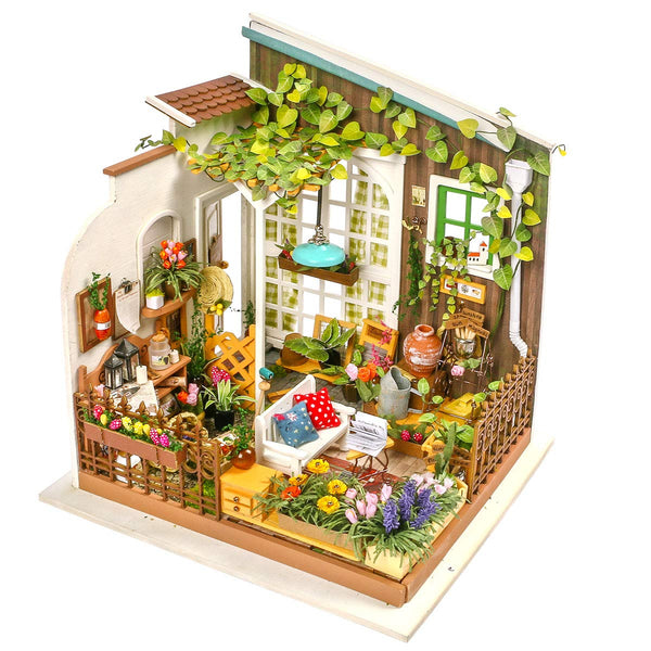 Set De Casa De Muñecas En Miniatura Jardín De Hadas Kit 3D De Madera Decoración - Imagen 1