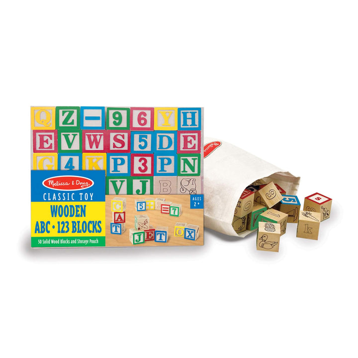 Set Cubitos De Madera Letras Y Números Melissa & Doug 50 Piezas Creatividad y Aprendizaje - Imagen 1