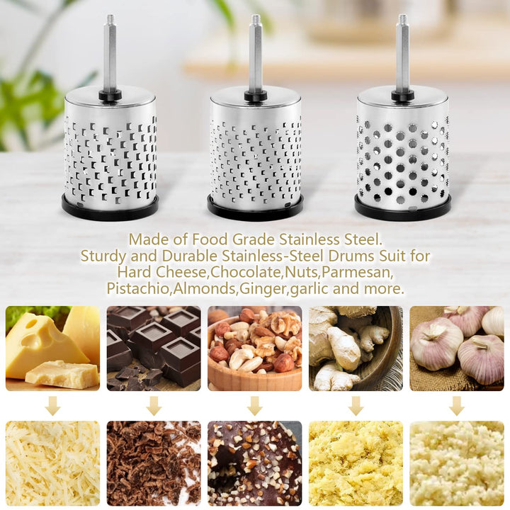 Rallador De Queso Rotatorio Somos Importaciones Alta Calidad Acero Inoxidable - Imagen 5