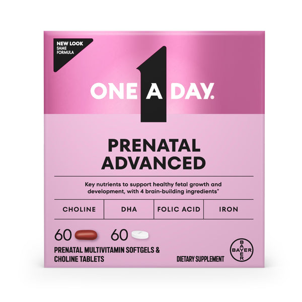 One A Day Prenatal Colina Ácido Fólico Omega-3 DHA 120 Und Suplemento para Embarazo - Imagen 1