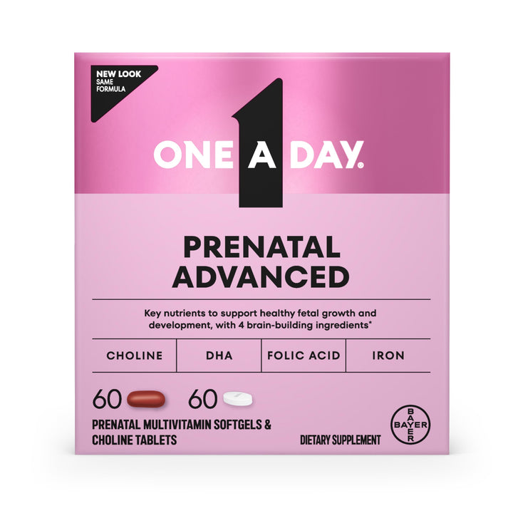 One A Day Prenatal Colina Ácido Fólico Omega-3 DHA 120 Und Suplemento para Embarazo - Imagen 1