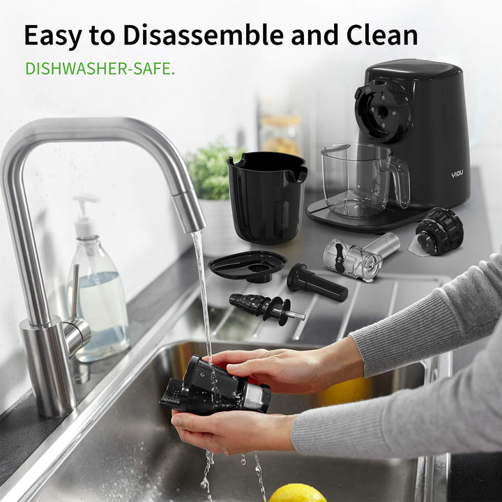 Extractor De Jugo Yiou Sj-Black Nutrientes Preservados Seguridad Total - Imagen 6