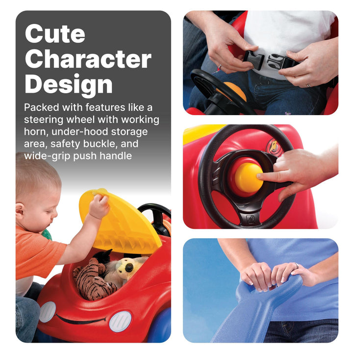 Step2 Carro Coche Paseador Bebes Rojo Diversión Segura Almacenamiento Gratis - Imagen 3