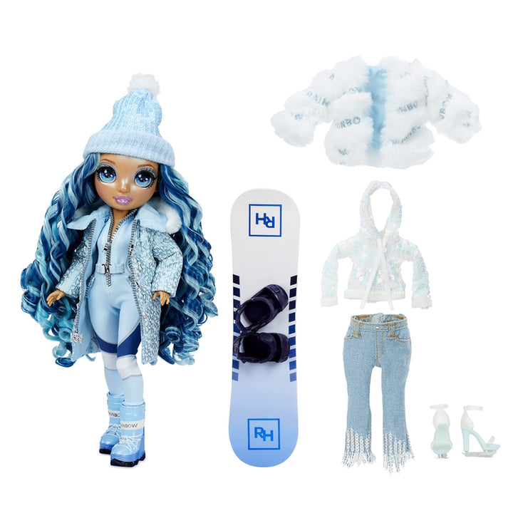 Muñeca Skyler Bradshaw Rainbow High Moda Invierno Con Snowboard - Imagen 2