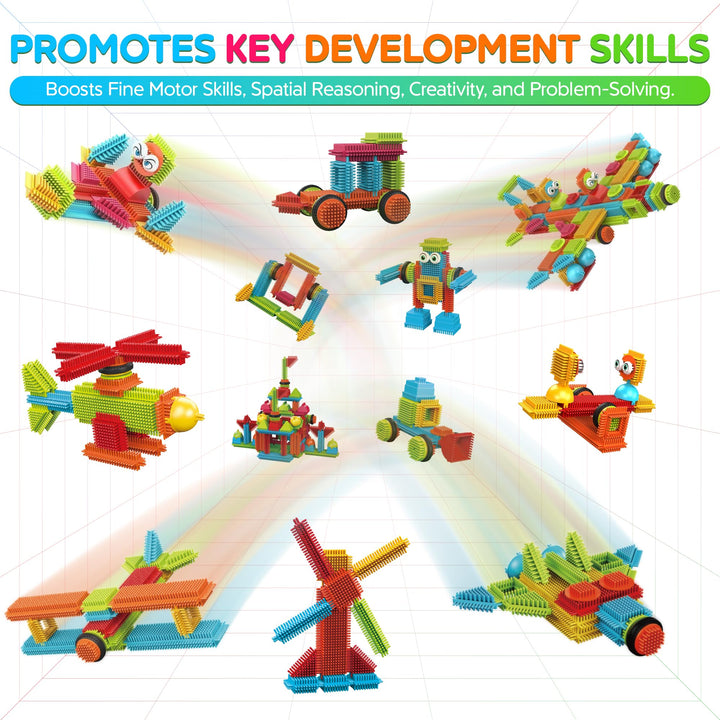 Juguete Educativo Contixo STEM Bloques Apilables 144 Piezas 3D para Niños - Imagen 4