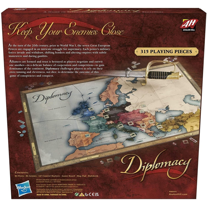 Juego De Mesa Cooperativo Avalon Hill Diplomacy Estrategia Europea - Imagen 5