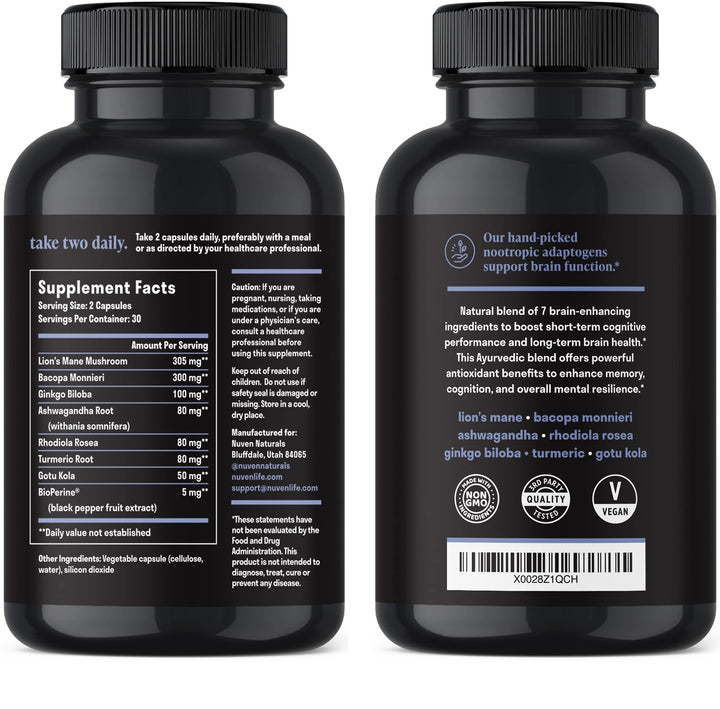 Suplemento Cerebral Nootrópico Brain Booster Memoria Claridad 60 Cap - Imagen 7