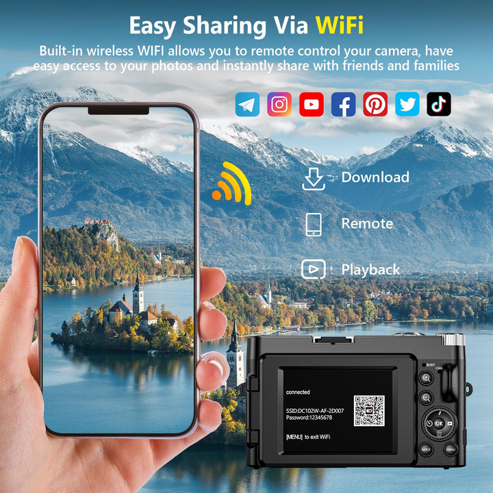 Camara Digital 4K Femivo Para Vlogging Y Fotografia 48MP Con Enfoque Automático - Imagen 4