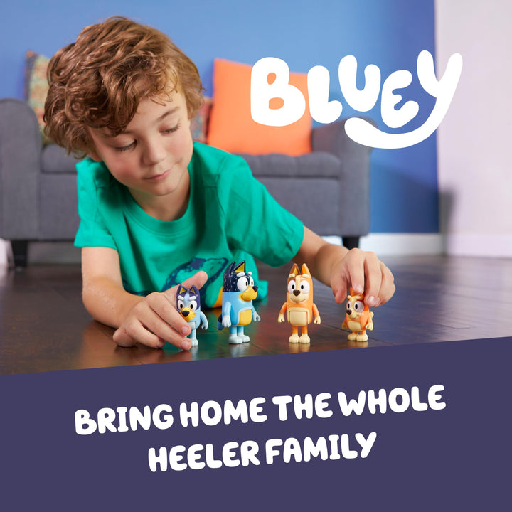 Figuras de Bluey y su familia 2.5 pulgadas Juego Posable Set de 4 Personajes para niños - Imagen 2