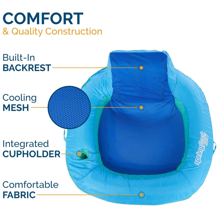 Swimways 6060074 Spring Float Sunseat Cómodo Asiento De Rela - Imagen 6