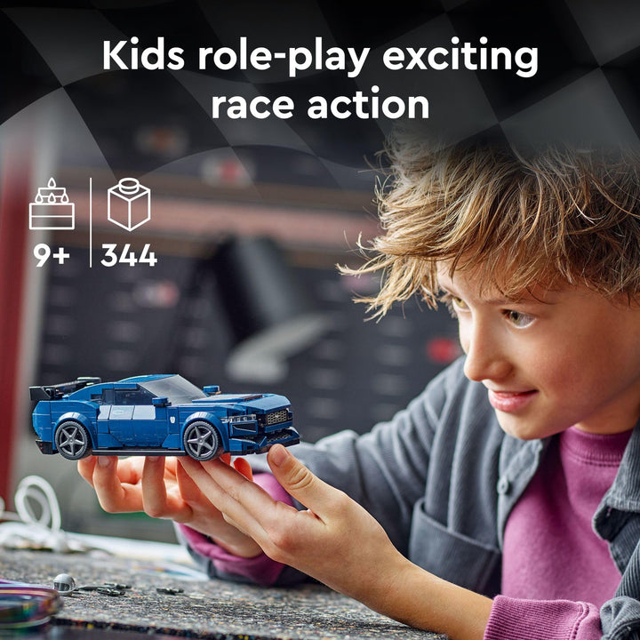 Lego Speed Champions Ford Mustang Dark Horse Juguete de Construcción para Niños y Coleccionistas - Imagen 3