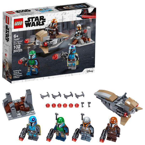 LEGO Star Wars Mandalorian Battle Pack 75267 Minifiguras y Speeder Bike para Niños - Imagen 1