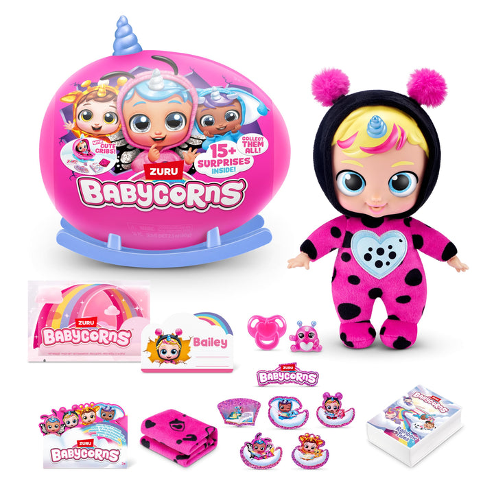 Muñeca Mágica Babycorns Serie 1 Pequeña Sorpresa ZURU 7 cm con 15 Sorpresas y Accesorios - Imagen 1