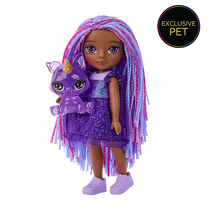 Muñeca Indigo Bailey Rainbow High Littles 5.5 Pulgadas Con Zorro Mágico - Imagen 5