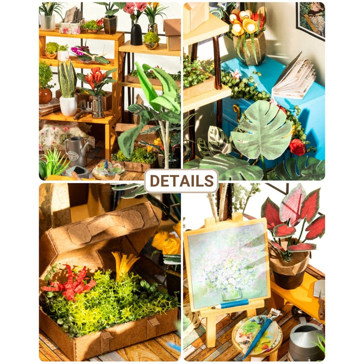 Rolife Kit De Casa De Muñecas Miniatura Diy Casa Verde Con Muebles Y Led - Imagen 5