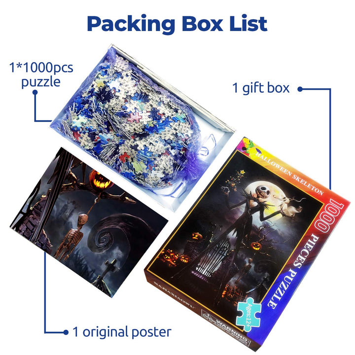 Rompecabezas De Madera 1000 Piezas Halloween Decoración Familiar - Imagen 3