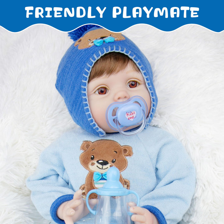 Muñeca Bebe Real Reborn Niño Recien Nacido 55 Cm - Imagen 9