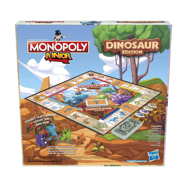 Juego De Mesa Hasbro Monopoly Junior Edición Dinosaurio Educativo Divertido - Imagen 9