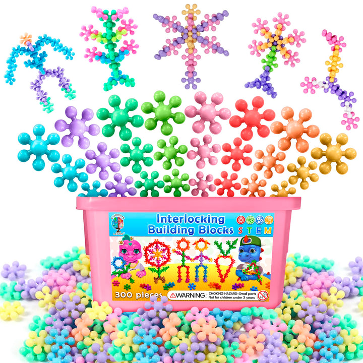 Bloques de Construcción Coloridos 300 Piezas Juguete Educativo STEM para Niños - Imagen 1