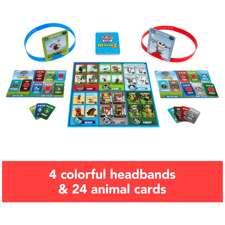 Hedbanz Junior Paw Patrol Juego De Mesa Para Niños Adivina El Animal Divertido - Imagen 3