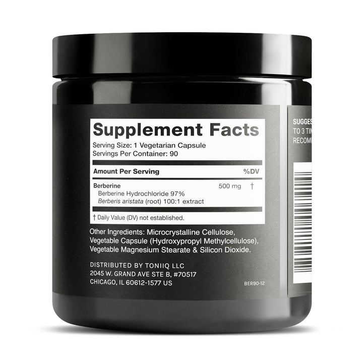 Toniiq Berberina Ultra High Strength 500 mg 90 Cápsulas Veganas Apoya Salud Metabólica - Imagen 2