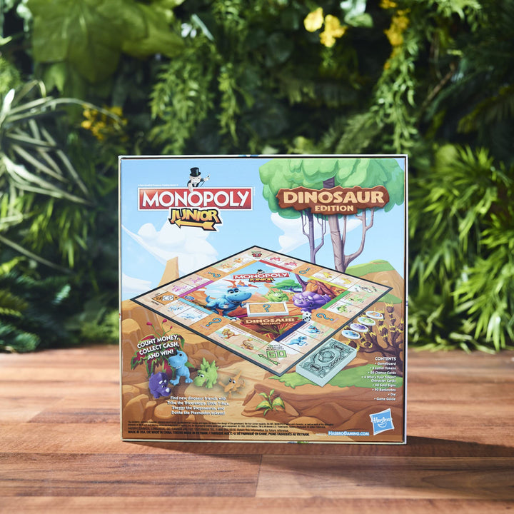 Juego De Mesa Hasbro Monopoly Junior Edición Dinosaurio Educativo Divertido - Imagen 6