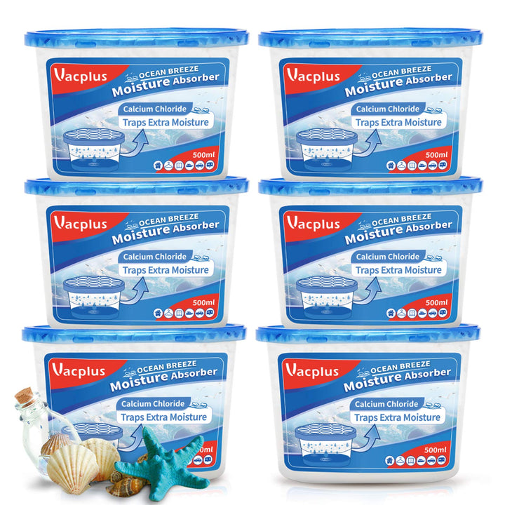 Absorbedor De Humedad Vacplus Paquete De 6 Unidades Elimina Humedad Y Malos Olores - Imagen 1