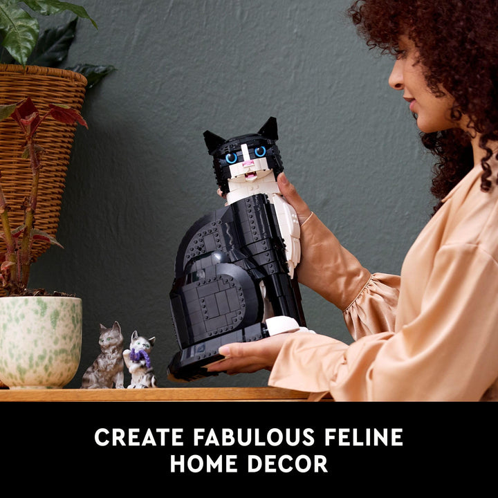 Gato Esmoquin Construcción Creativa Modelo Decorativo 1710 Piezas - Imagen 6