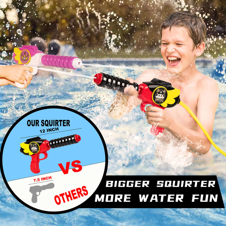 Flotadores de Piscina para Niños Pequeños con Pistola de Agua Barco Pirata y Princesa - Imagen 6