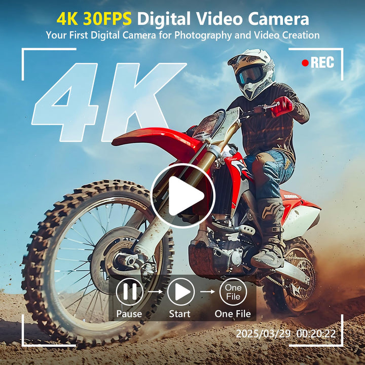 Camara Digital 4K Femivo Para Vlogging Y Fotografia 48MP Con Enfoque Automático - Imagen 2