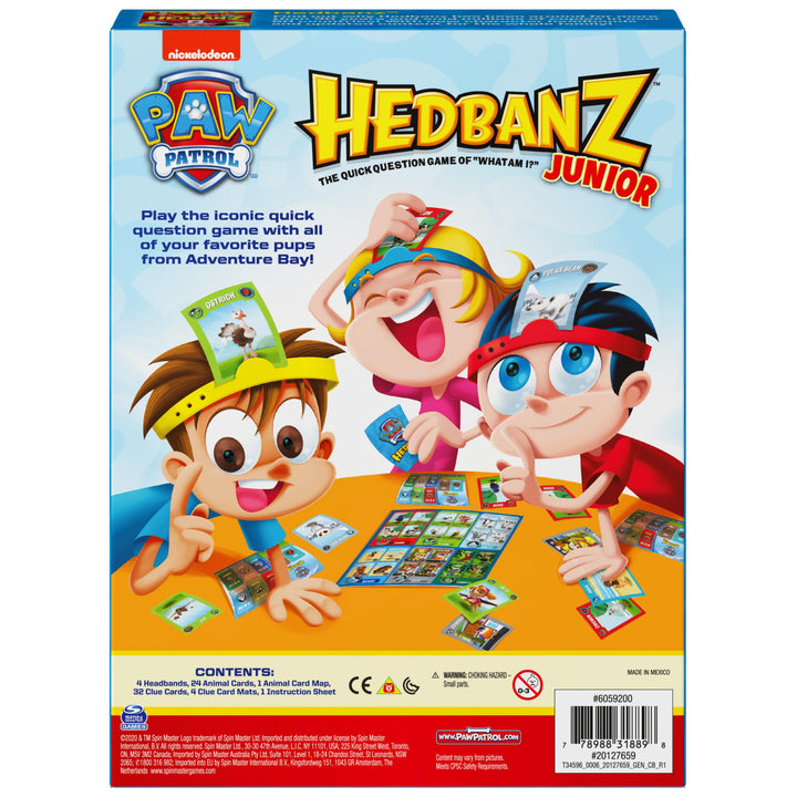 Hedbanz Junior Paw Patrol Juego De Mesa Para Niños Adivina El Animal Divertido - Imagen 4