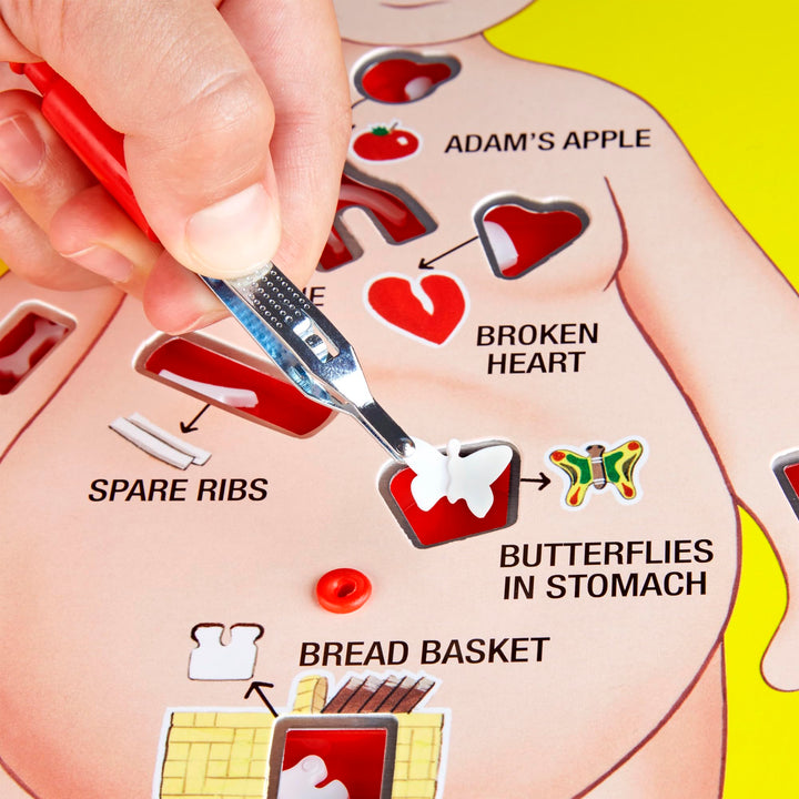 Juego de Mesa Electrónico Operation Para Niños + Efectos de Sonido y Luz + Habilidades Manuales - Imagen 4