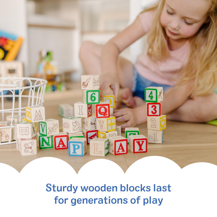 Juego De Bloques De Madera Melissa & Doug Abc 123 50 Piezas Para Niños Desde 2 Años - Imagen 5