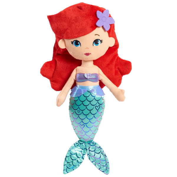 Peluche Sirenita Ariel 34 cm con Pelo Rojo para Niños Disney Princess - Imagen 1