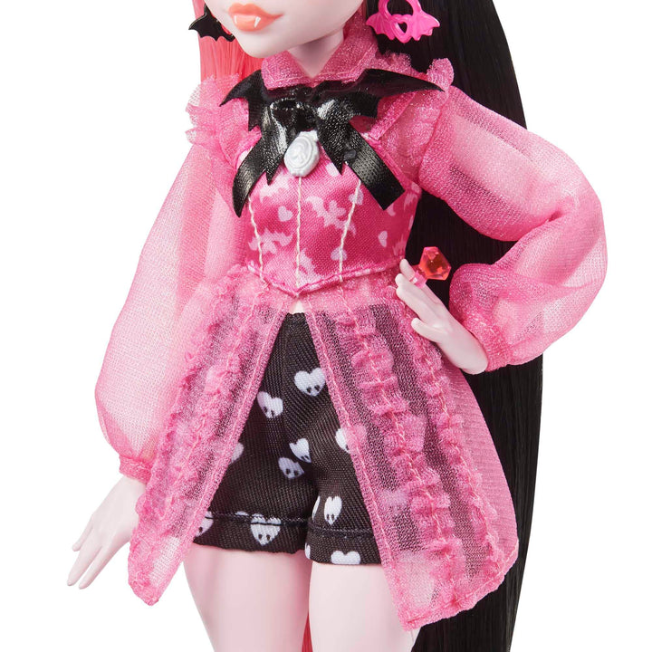 Monster High Draculaura Doll Muñeca De Moda Con Mascota Y Accesorios - Imagen 5