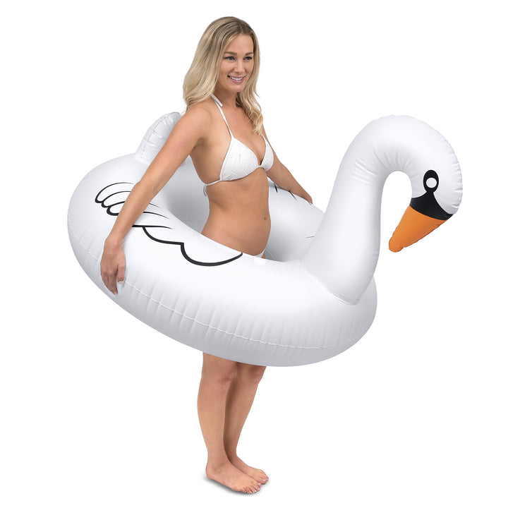 Flotador Inflable GoFloats Cisne Para Piscina 45 Pulgadas Con Válvula Rápida - Imagen 7