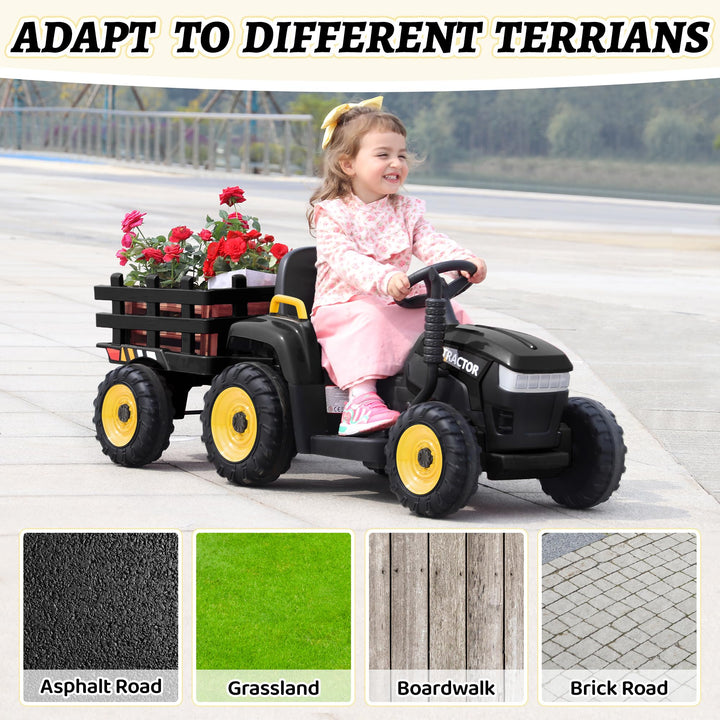 Tobbi Tractor Remolque Electrico 12V Juguete Con Bluetooth Y Luz - Imagen 6