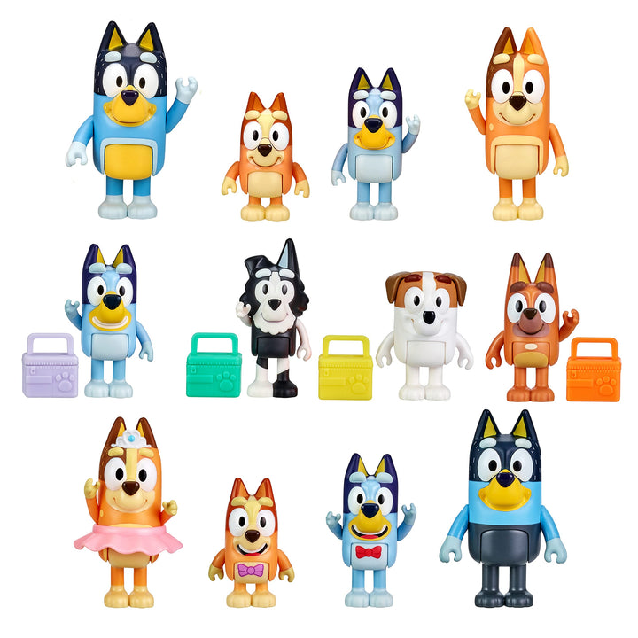 Set De Figuras Bluey Y Su Familia 4 Figuras Articuladas Bingo - Imagen 4