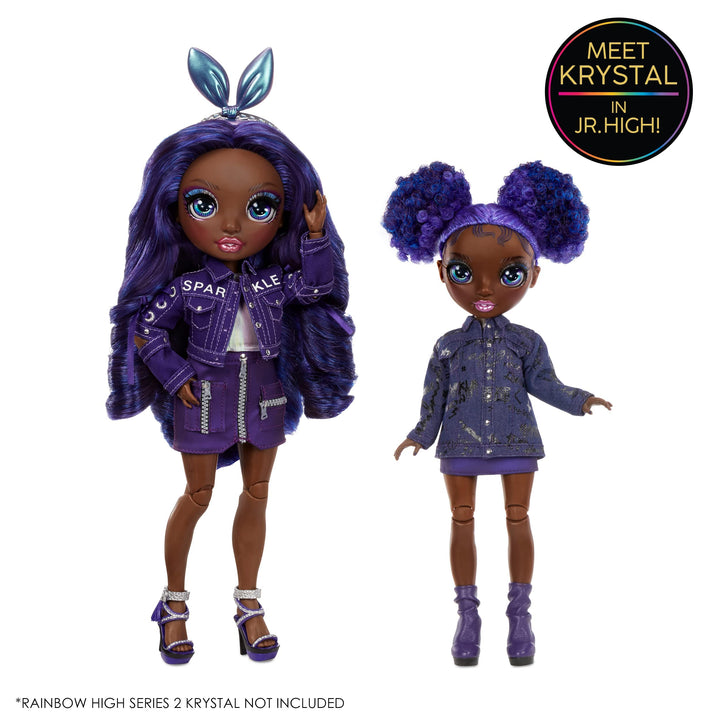 Muñeca Krystal Bailey 9 Pulgadas Con Accesorios Púrpura Y Mochila Para Niños - Imagen 4